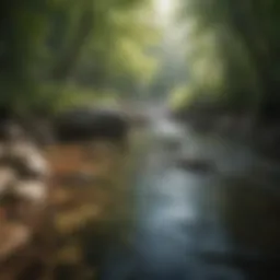 A serene natural landscape illustrating deep focus and immersion