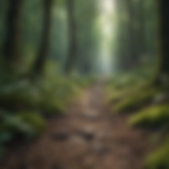 A winding path through a lush forest symbolizing personal growth