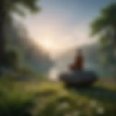 Inner Peace and Kindness A serene scene depicting nature and tranquility, symbolizing inner peace through kindness