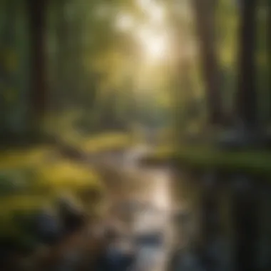 Nature's Embrace: Mindfulness Beyond Walls Individual practicing mindfulness outdoors in nature