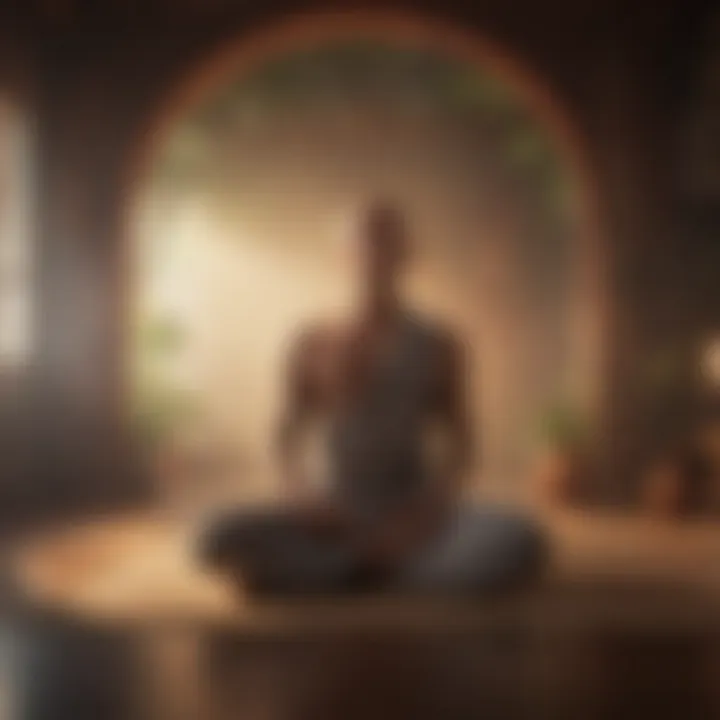 A person meditating in a calm environment, embodying mindfulness