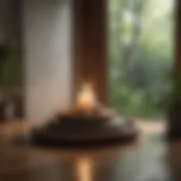 Meditation space with calming decor