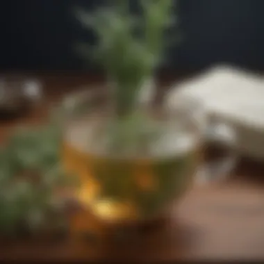 Calming Herbal Tea for Nighttime Relaxation Illustration of calming herbal tea for bedtime routine