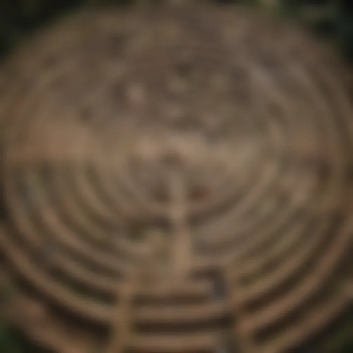 Illustration of a labyrinth symbolizing the journey to inner peace