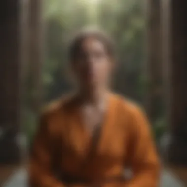 Emotional Regulation through Meditation Meditation scene promoting emotional regulation