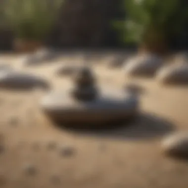 Equilibrium in Chaos Zen garden with balanced rocks
