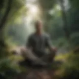 Person practicing mindfulness in nature