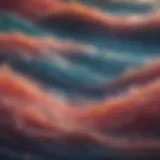 Abstract colorful waves representing uplifting music impact on mental well-being