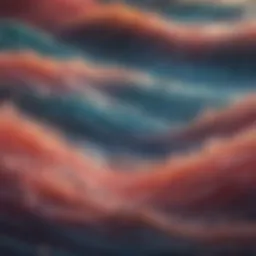 Abstract colorful waves representing uplifting music impact on mental well-being