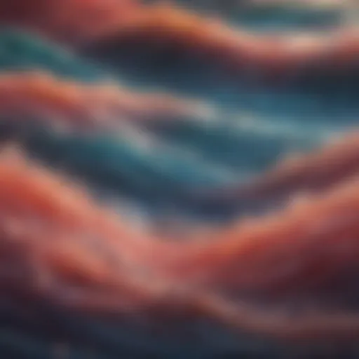 Abstract colorful waves representing uplifting music impact on mental well-being