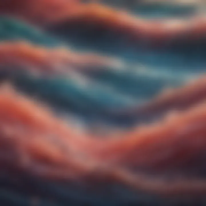 Abstract colorful waves representing uplifting music impact on mental well-being