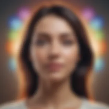 Radiant Mental Wellness Vision Abstract visualization of mental well-being and positivity