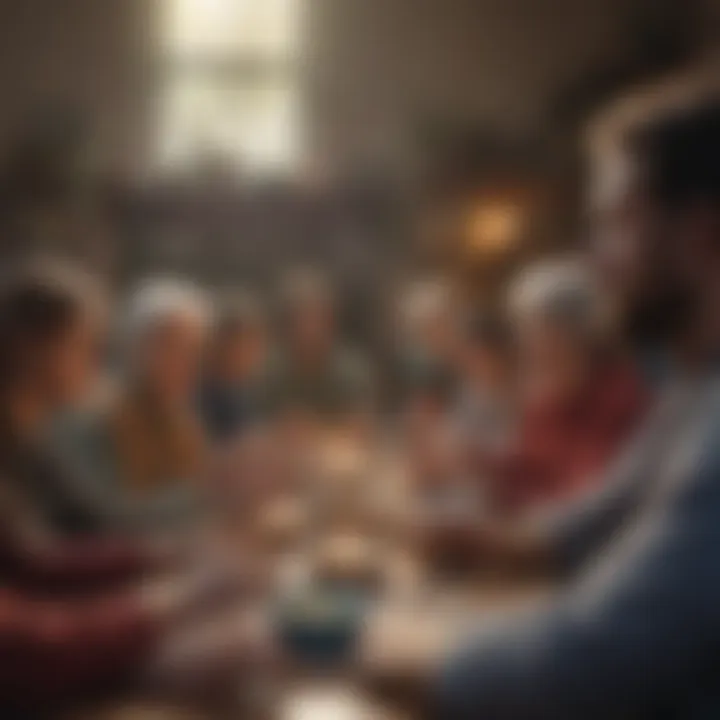 A vibrant community gathering fostering support