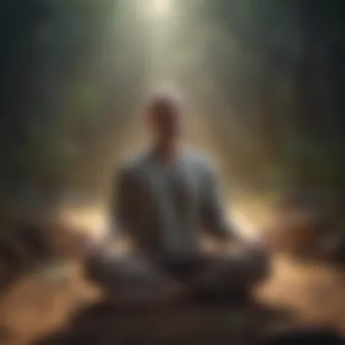 A person meditating, symbolizing mindfulness and personal growth