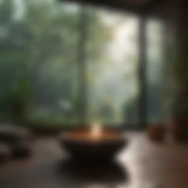 Serene Meditative Environment Meditative space with natural elements