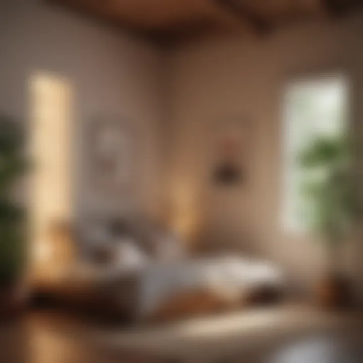 Cozy corner with cushions for meditation practice