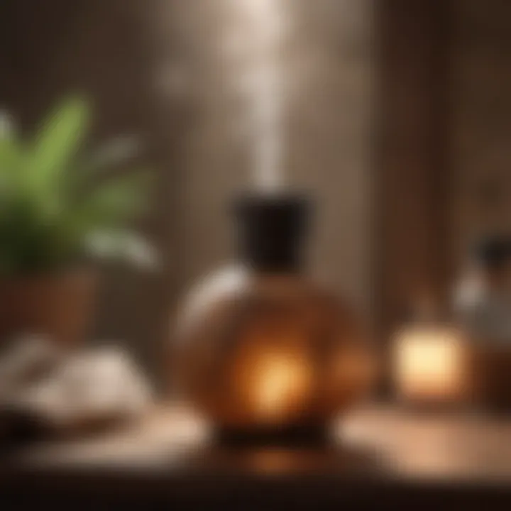 Essential oil diffuser creating a calming atmosphere