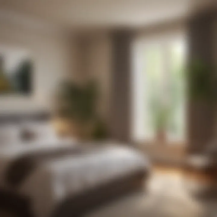 Nature-inspired decor enhancing bedroom calmness
