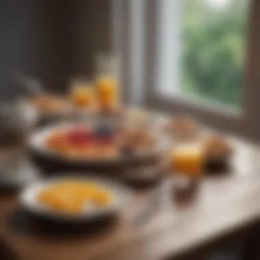 Nourishing Breakfast for a Positive Start A peaceful breakfast scene promoting health and wellness