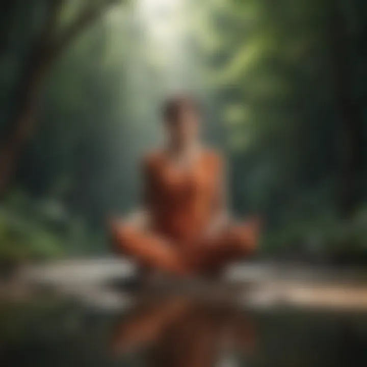 Meditation practice in a tranquil setting