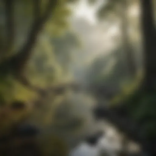 A serene landscape promoting inner peace and mindfulness