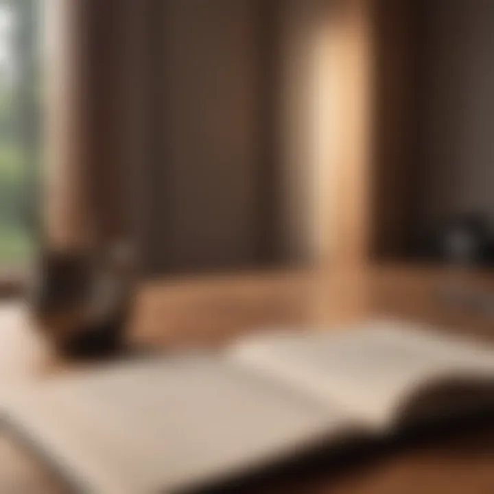A journal open with a pen, symbolizing reflection and introspection.