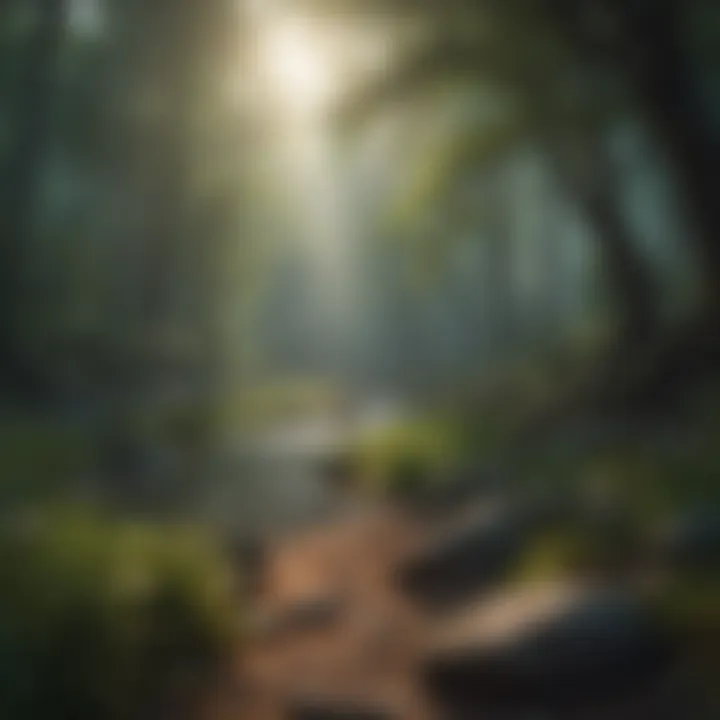 A calming nature scene that evokes tranquility