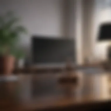 Focused individual meditating at a desk