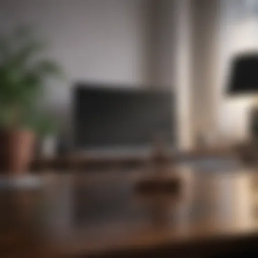 Focused individual meditating at a desk