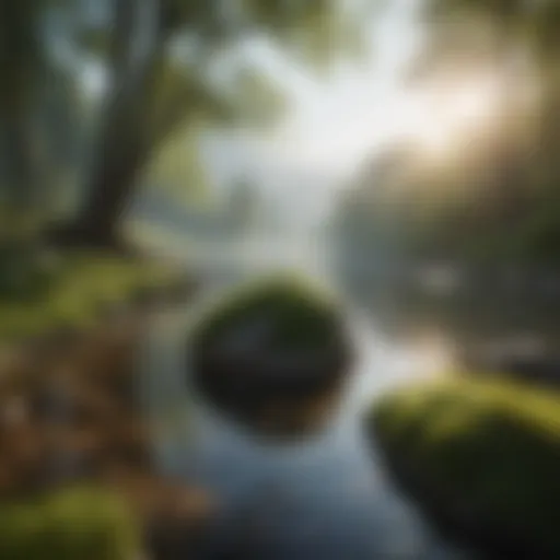 A serene landscape depicting tranquility
