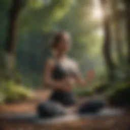 Person practicing yoga in nature