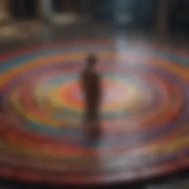 Colorful labyrinth representing the journey to emotional balance