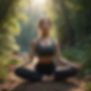 Woman practicing yoga in nature