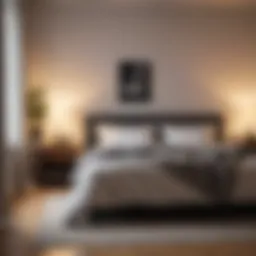 Serene bedroom ambiance with soft lighting