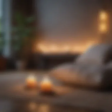 Creating an Inviting Meditation Environment Meditation space with cushions and candles