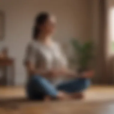Mindfulness in Action: Embracing the Present Moment A calm individual practicing meditation illustrating mindfulness