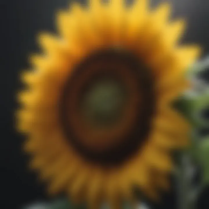 Glowing Sunflower Reflecting Self-Love