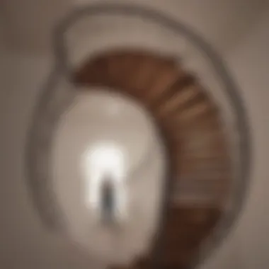 Spiral staircase leading upwards illustrating transformative journey