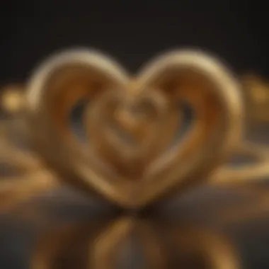 Illustration of intertwined golden hearts symbolizing deep connection