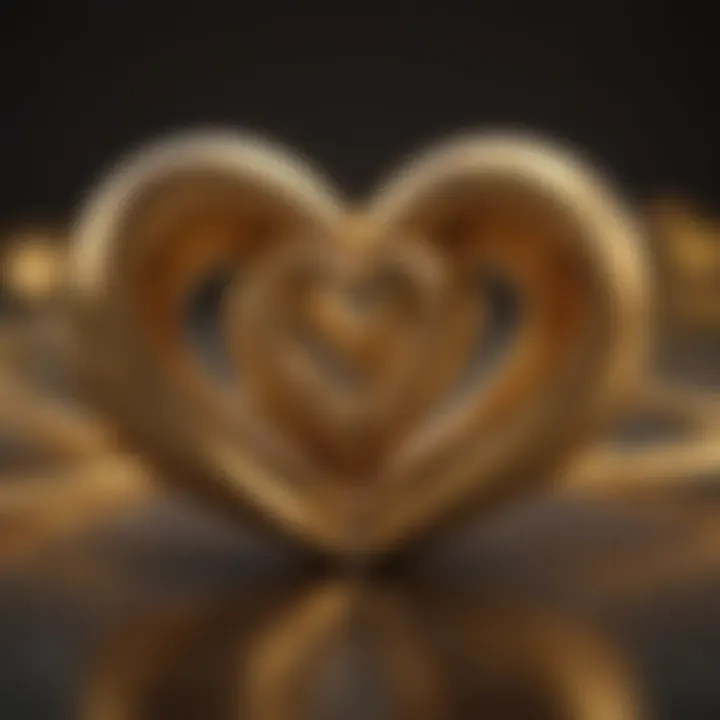 Illustration of intertwined golden hearts symbolizing deep connection