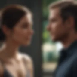 A serene couple engaging in deep conversation