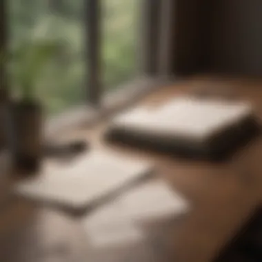 A journal and pen resting on a table, symbolizing self-discovery and personal growth through mindfulness.