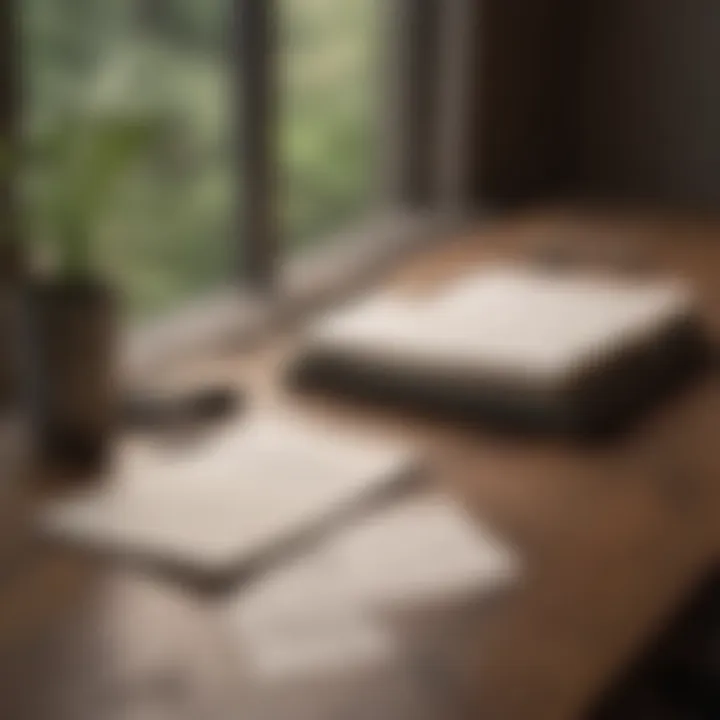 A journal and pen resting on a table, symbolizing self-discovery and personal growth through mindfulness.