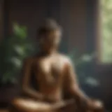 Enlightened Buddha statue in serene meditation pose