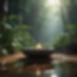 Calm space for meditation