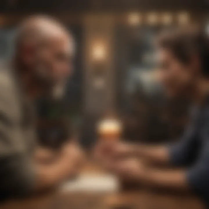 Individuals engaging in meaningful conversations