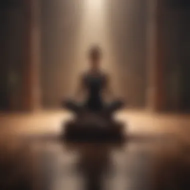 Abstract representation of emotional balance through meditation