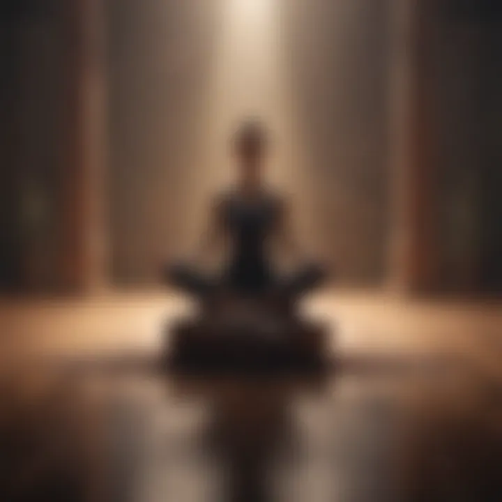 Abstract representation of emotional balance through meditation