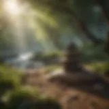 Tranquil landscape representing peace and mindfulness