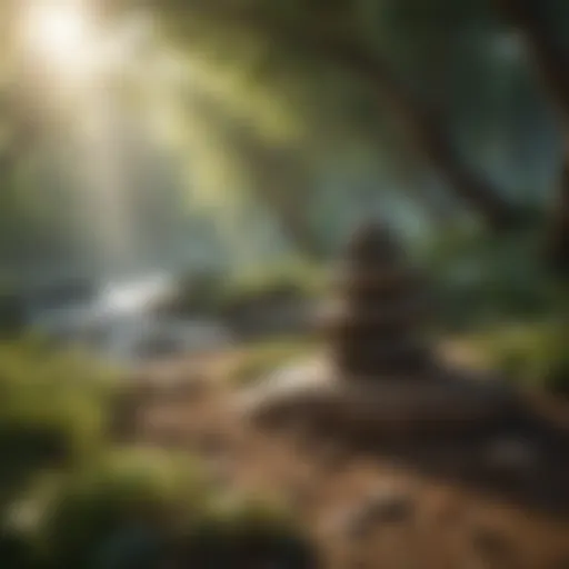 Tranquil landscape representing peace and mindfulness